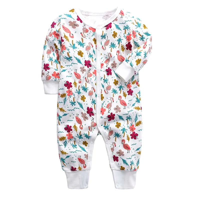 Newborn Footed Pajamas Zipper Romper Long Sleeve Jumpsuit