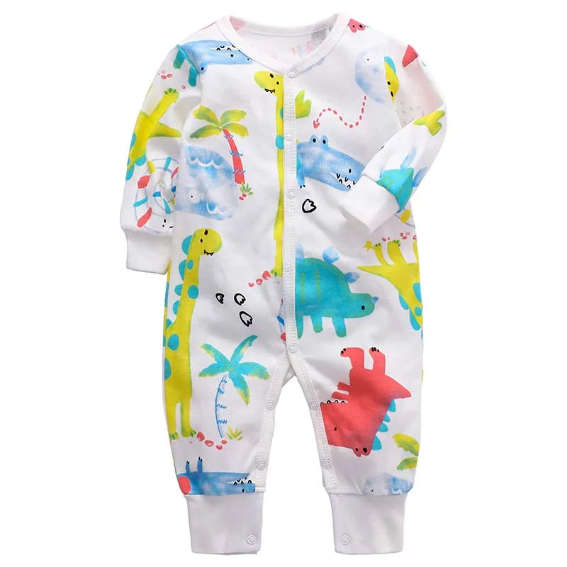 Newborn Footed Pajamas Zipper Romper Long Sleeve Jumpsuit