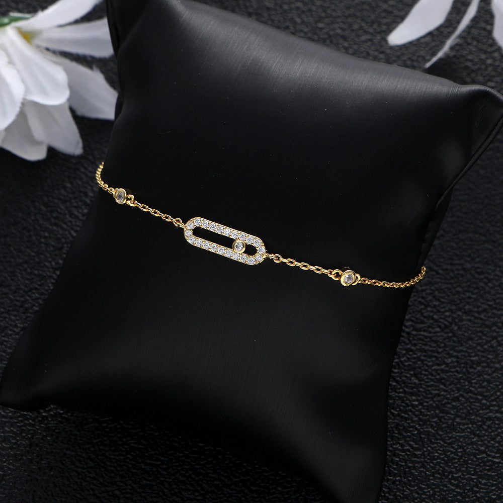Classic Zirconia Eye Geometric Zirconia Bracelet