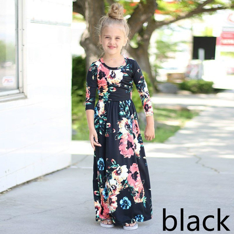 Girl's Printed Long Skirt