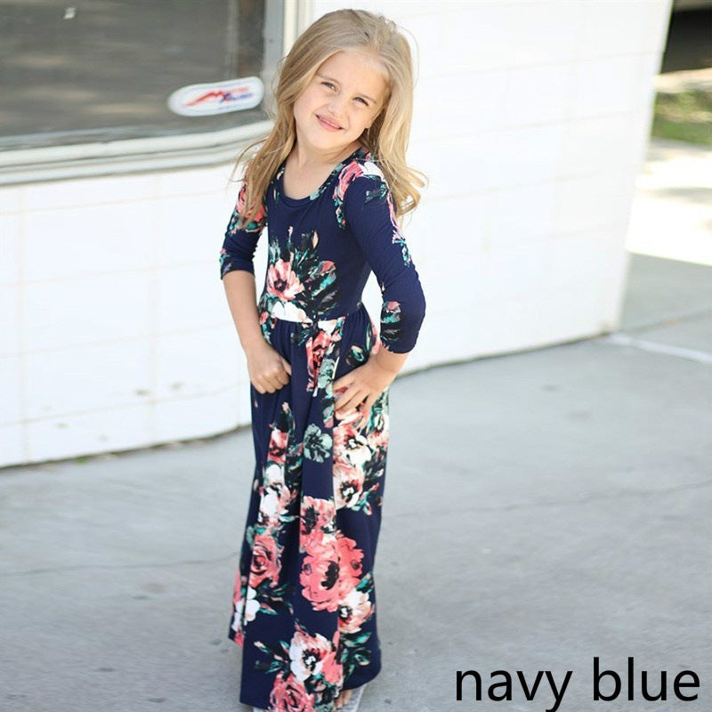 Girl's Printed Long Skirt
