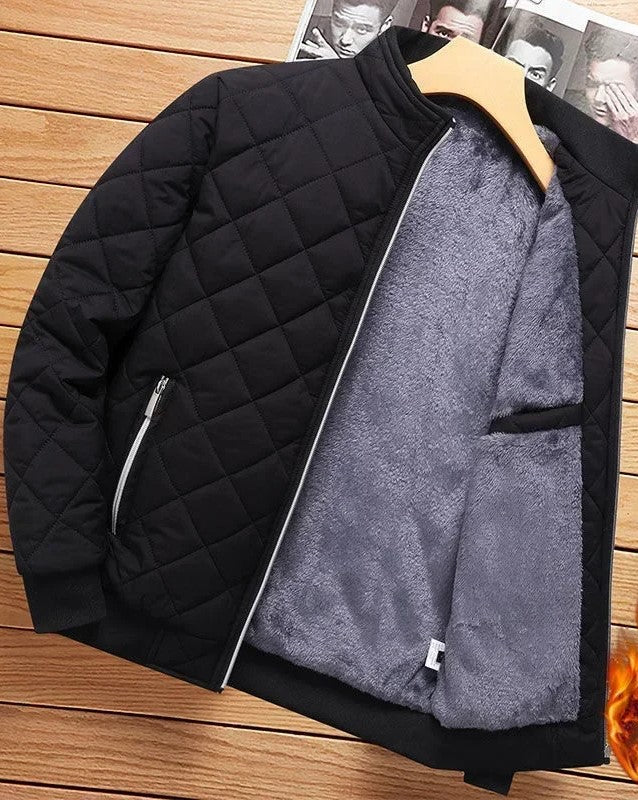 Men's Thick Warm Bomber Jacket Coats Winter Fleece Lined