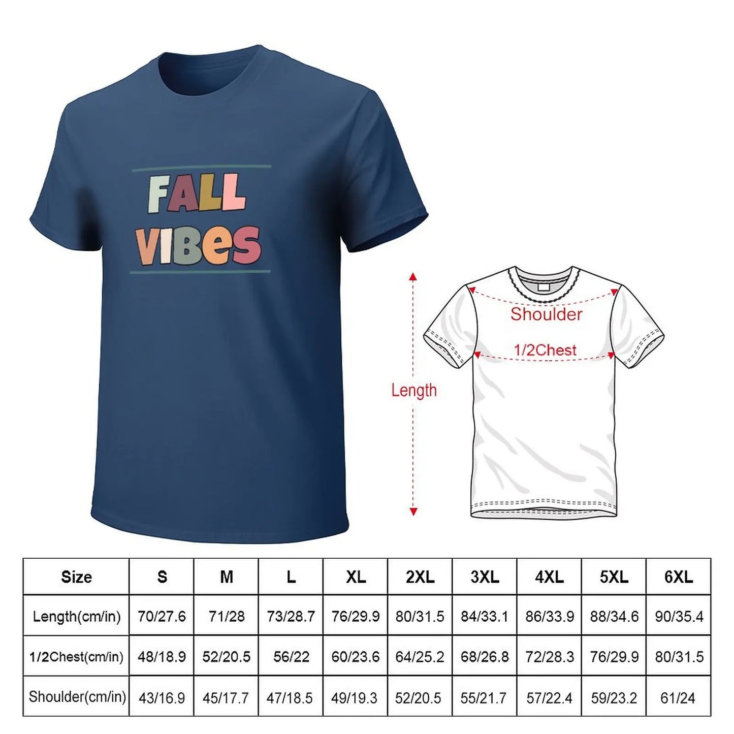 Fall Vibes T-Shirt for men cotton