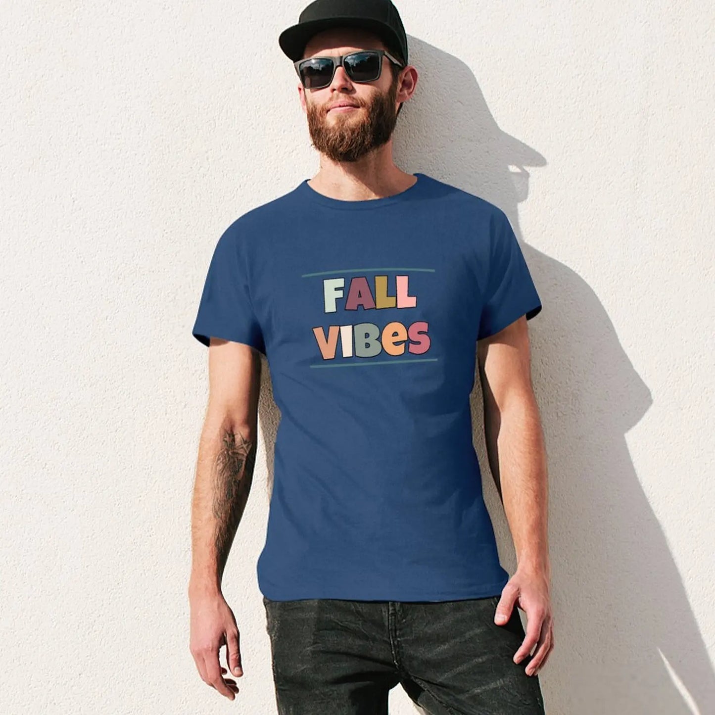 Fall Vibes T-Shirt for men cotton