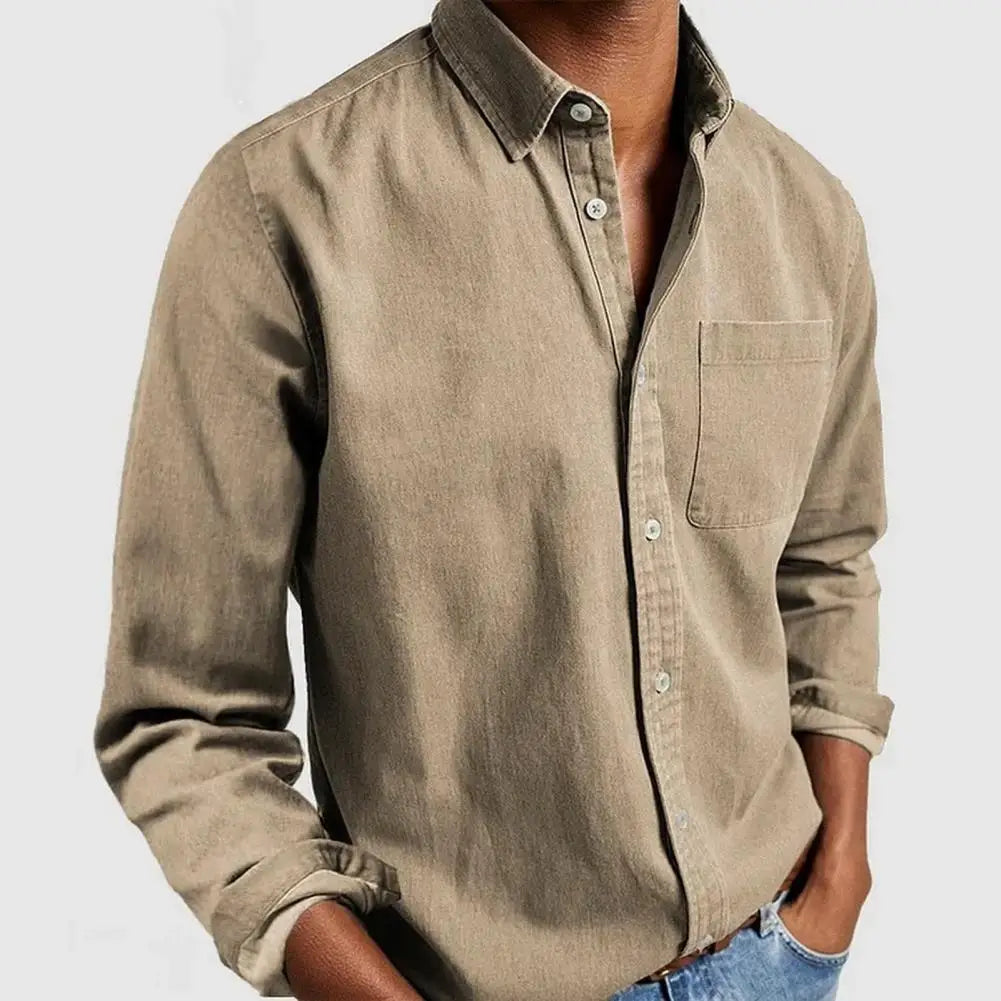 Retro Mid-length Shirt for Men