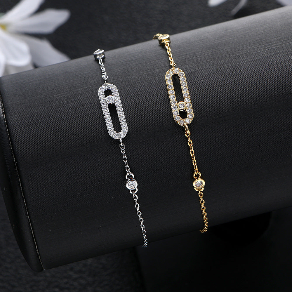 Classic Zirconia Eye Geometric Zirconia Bracelet