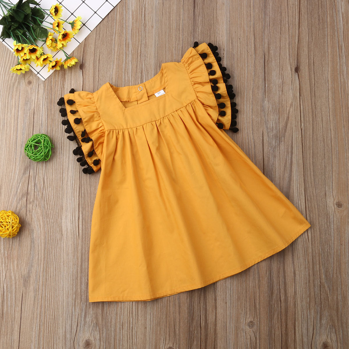 Orange Sleeveless Girls Dress