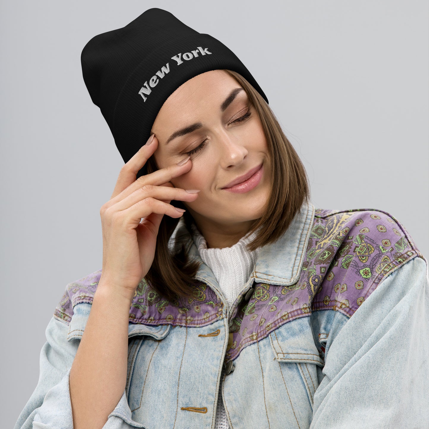 Embroidered Beanie for Women