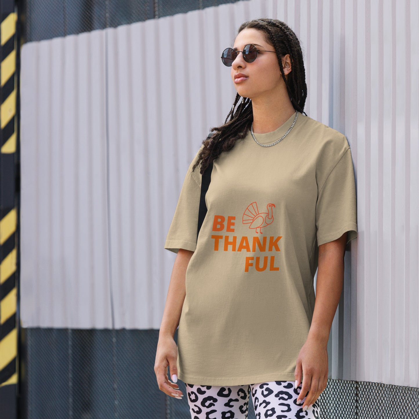 Oversized Faded Thanksgiving T-shirt