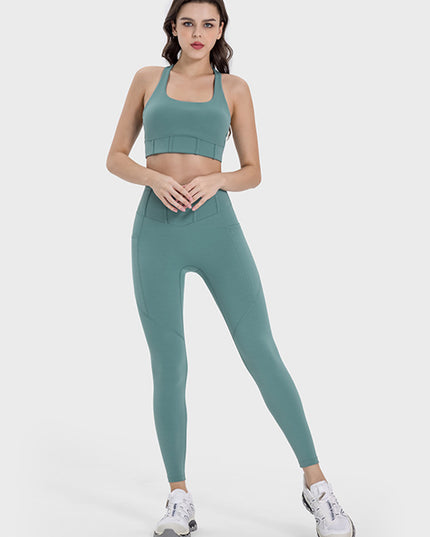 Millennia Square Neck Wide Strap Active Tank