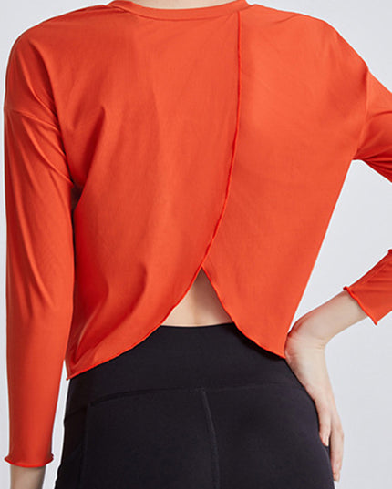 Round Neck Dropped Shoulder Active T-Shirt