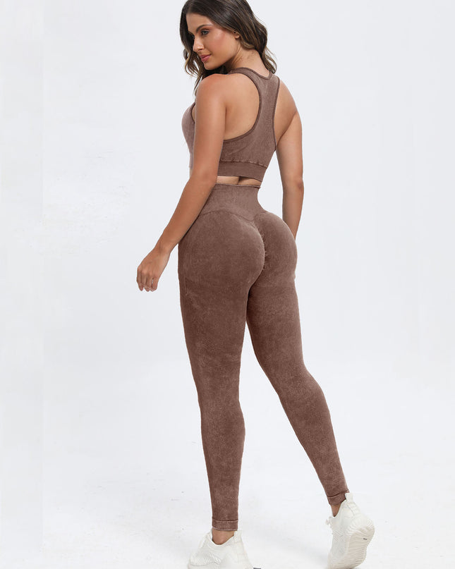 Scoop Neck Wide Strap Top and Pants Active Set