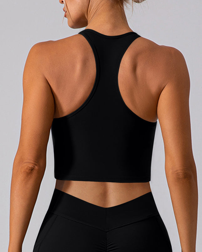 Square Neck Racerback Cropped Tank