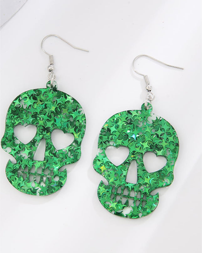 Acrylic Skull Drop Earrings