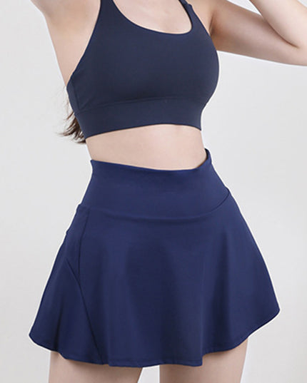 High Waist Pleated Active Skirt