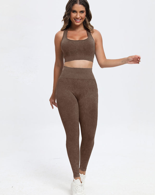 Scoop Neck Wide Strap Top and Pants Active Set