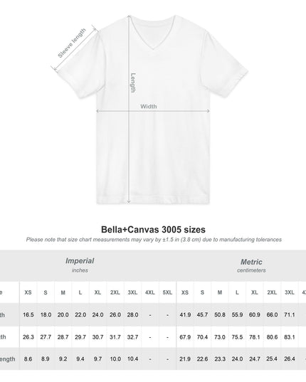 Unisex Jersey Short Sleeve V-Neck Tee