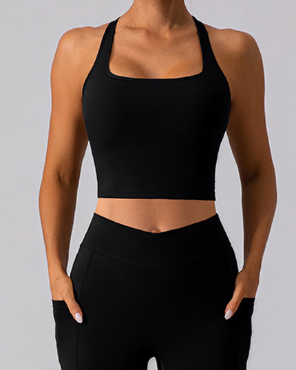 Square Neck Racerback Cropped Tank