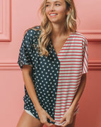 Navy/Red Stripe / S