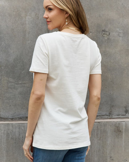Simply Love Full Size Sunflower Butterfly Graphic Cotton Tee