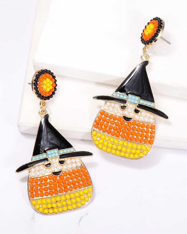 Witch's Hat Shape Synthetic Pearl Dangle Earrings