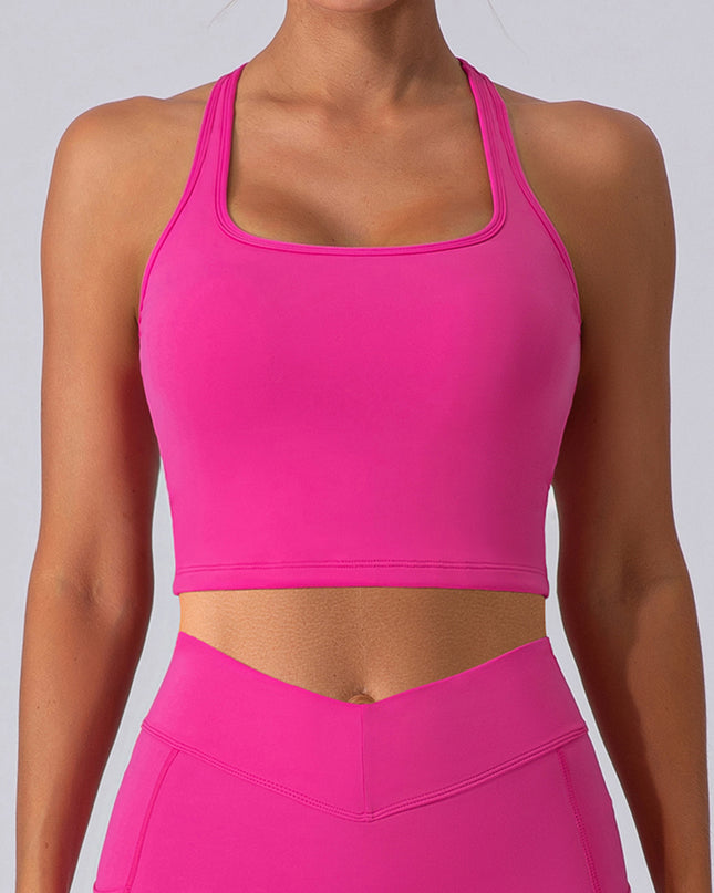 Square Neck Racerback Cropped Tank