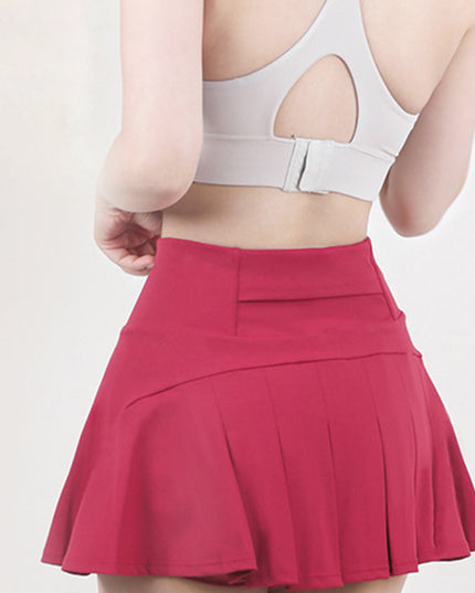 High Waist Pleated Active Skirt