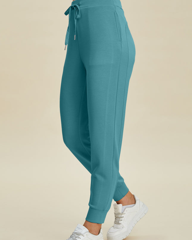 Basic Bae Full Size Air Scuba Drawstring High Waist Joggers