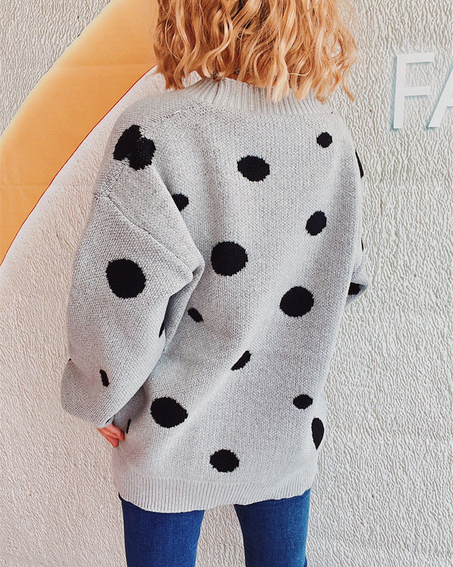 Polka Dot Button Up Cardigan