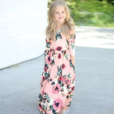 Girl's Printed Long Skirt