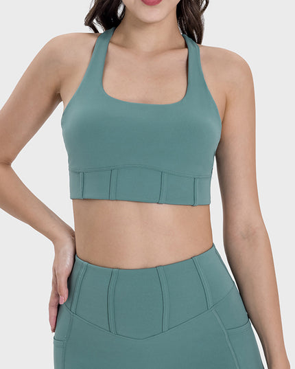 Millennia Square Neck Wide Strap Active Tank