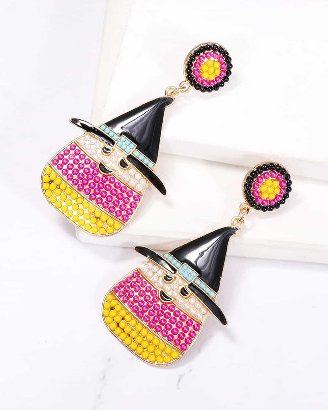 Witch's Hat Shape Synthetic Pearl Dangle Earrings