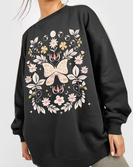Simply Love Simply Love Full Size Flower and Butterfly Graphic Sweatshirt
