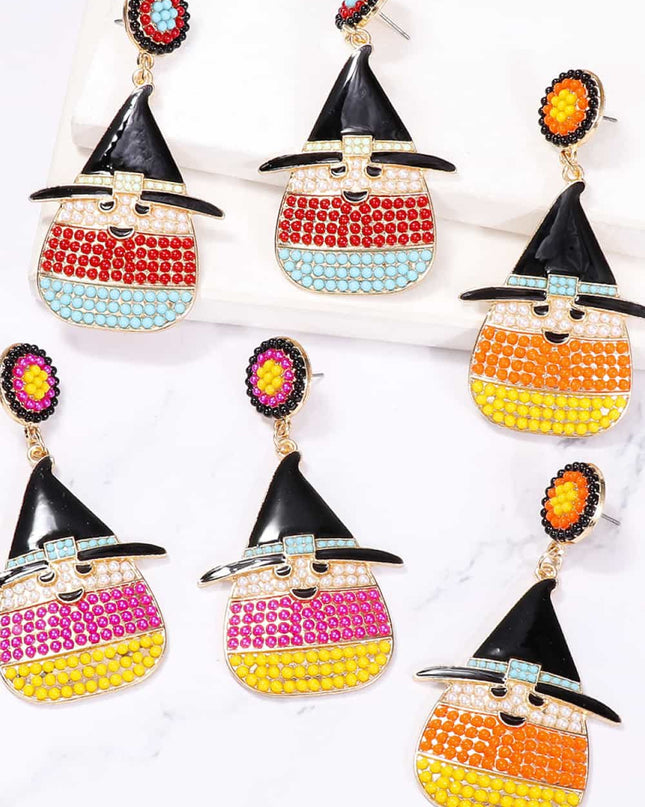 Witch's Hat Shape Synthetic Pearl Dangle Earrings