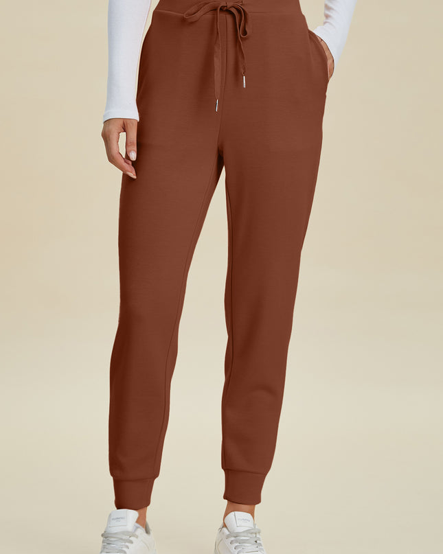 Basic Bae Full Size Air Scuba Drawstring High Waist Joggers