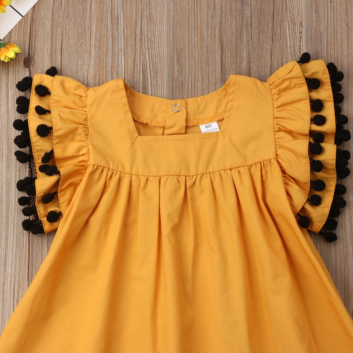 Orange Sleeveless Girls Dress
