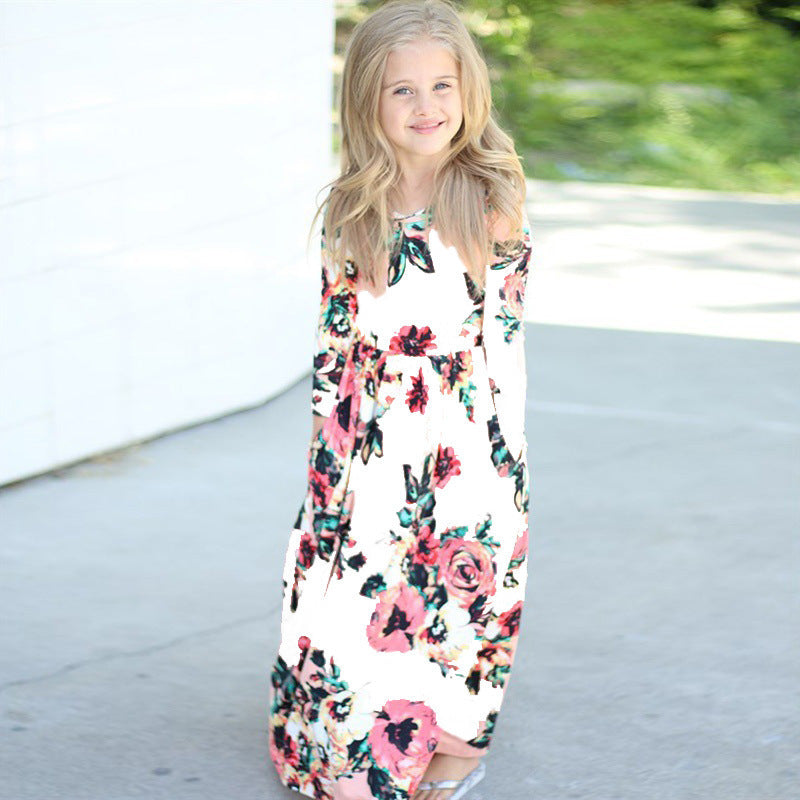 Girl's Printed Long Skirt