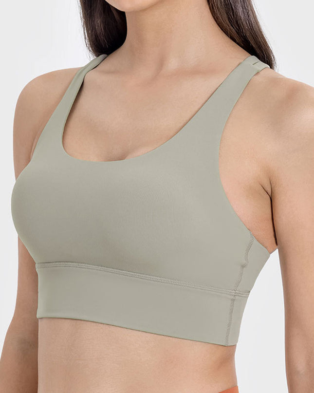 Millennia Crisscross Scoop Neck Active Tank