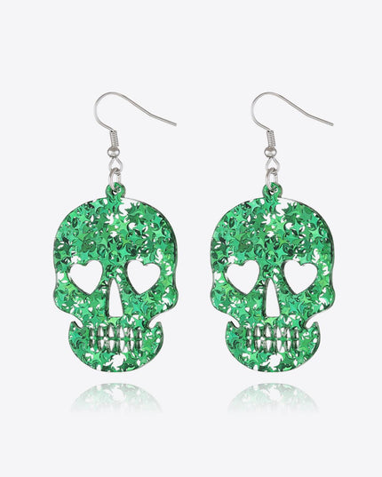 Acrylic Skull Drop Earrings