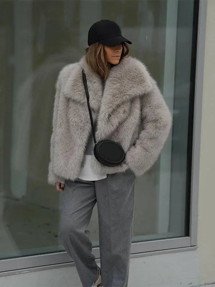 Faux Fur Pocket Jacket for women