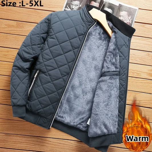Men's Thick Warm Bomber Jacket Coats Winter Fleece Lined