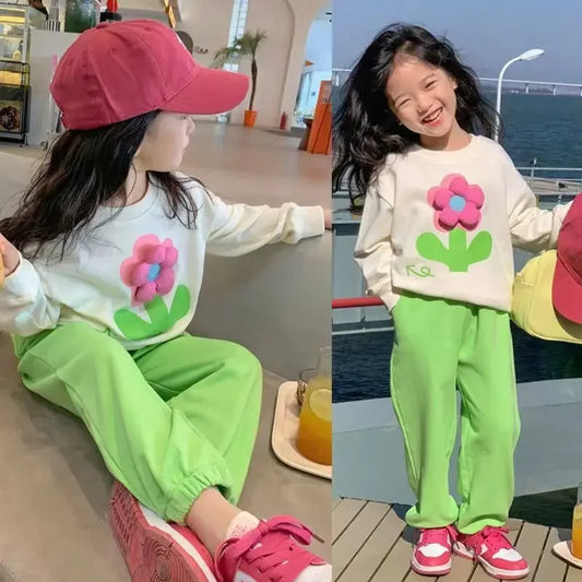 Autumn Baby Girl Clothes Set Children Sports