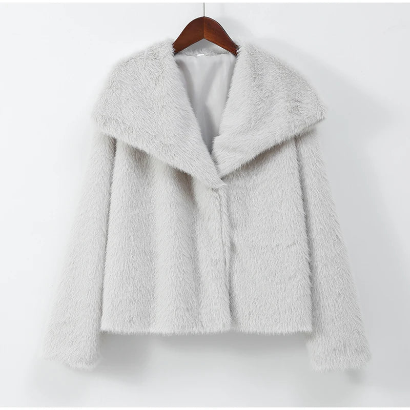 Faux Fur Pocket Jacket for women