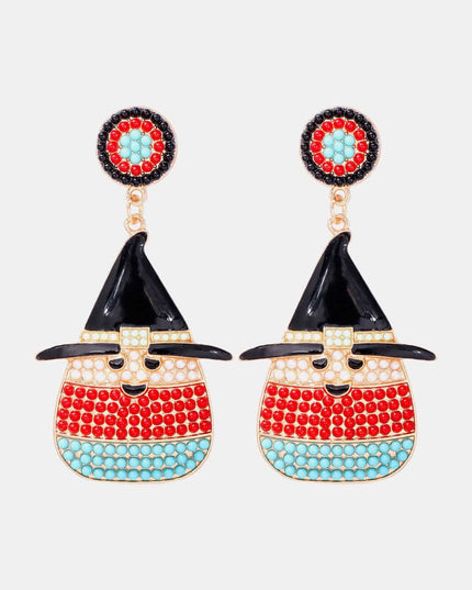 Witch's Hat Shape Synthetic Pearl Dangle Earrings
