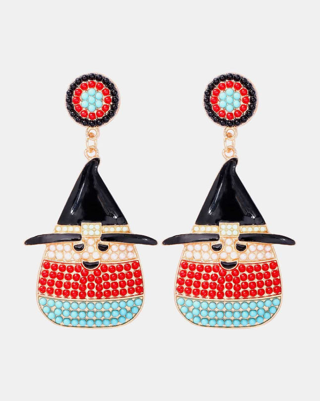 Witch's Hat Shape Synthetic Pearl Dangle Earrings