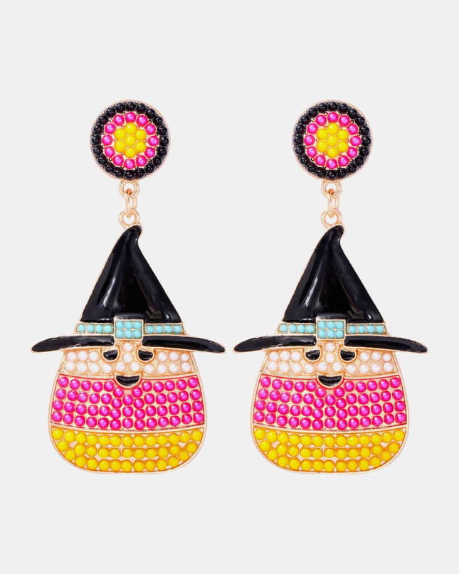 Witch's Hat Shape Synthetic Pearl Dangle Earrings