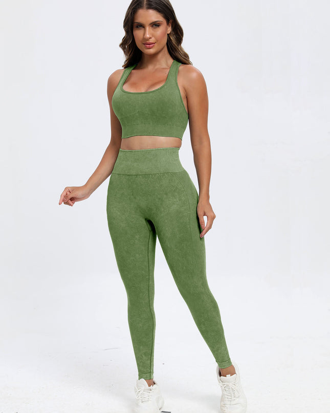 Scoop Neck Wide Strap Top and Pants Active Set
