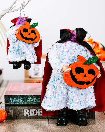 Two-Piece Sequin Halloween Hanging Widgets