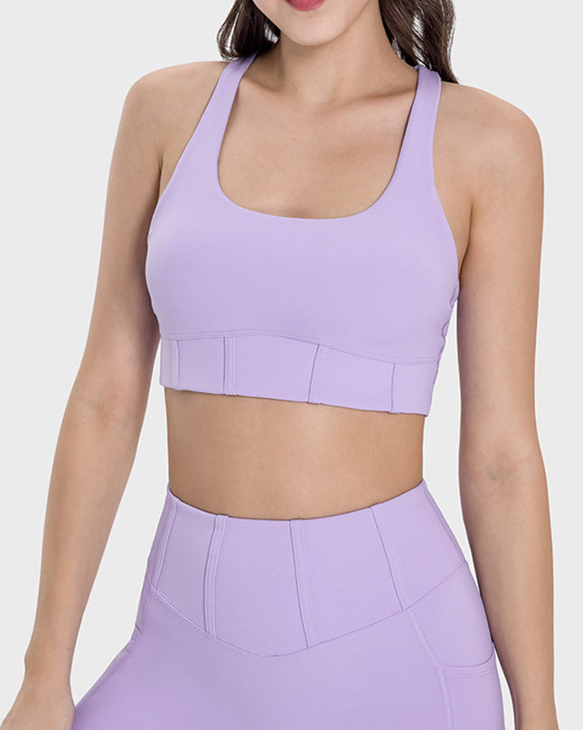 Millennia Square Neck Wide Strap Active Tank