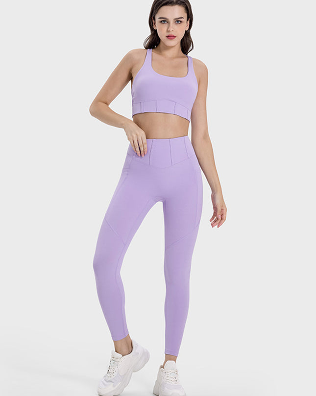 Millennia Square Neck Wide Strap Active Tank